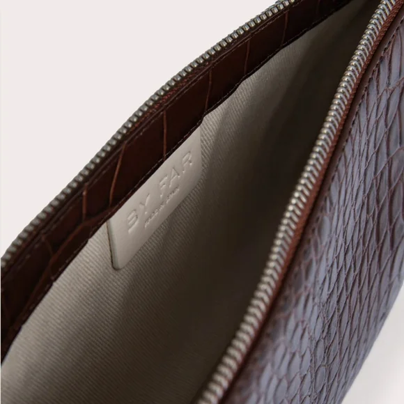 By Far RACHEL NUTELLA CROCO EMBOSSED LEATHER NWT - Picture 8 of 14